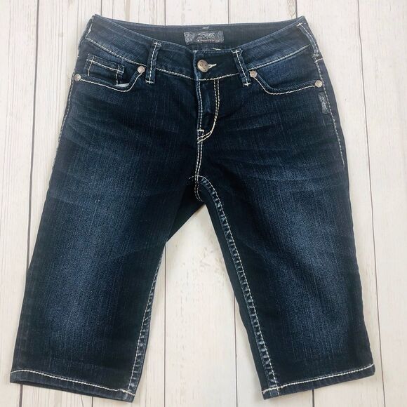Silver Suki Bermuda Jeans Size 27 - Picture 2 of 8